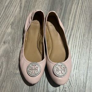 Tory Burch Liana Ballet flat sea shell pink size 10